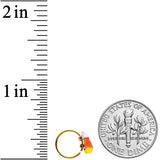 20G 5/16 Gold Tone Candy Corn Halloween Nose Hoop