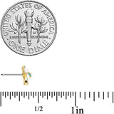 20G 1/4 White Gem Snow Bug Nose Bone