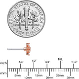 20G 1/4 Clear CZ Gem Stylish Rose Flower Nose Bone