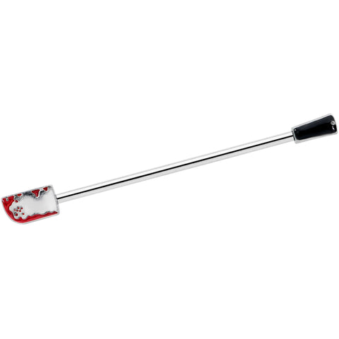 14G Bloody Axe Halloween Industrial Barbell 38mm