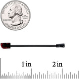 14G Black Bloody Axe Halloween Industrial Barbell 38mm