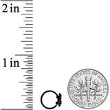 20G 5/16 Yellow Gem Black Nubbly Spider Halloween Nose Hoop