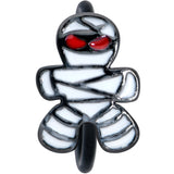 20G 5/16 Black Red Eye Mummy Halloween Nose Hoop