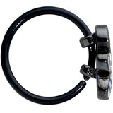 20G 5/16 Black Red Eye Mummy Halloween Nose Hoop