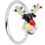 20G 5/16 Colorful Reindeer Christmas Nose Hoop