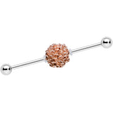 14G Autumn Pine Cone Industrial Barbell 38mm