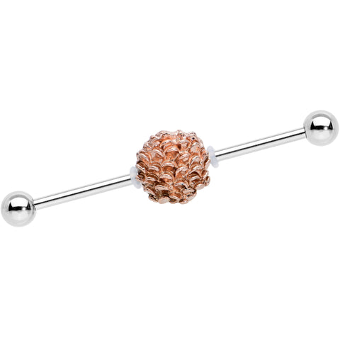 14G Autumn Pine Cone Industrial Barbell 38mm