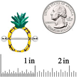 14G 9/16 Tropical Tasty Pineapple Nipple Shield Set