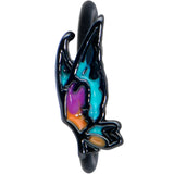 20G 5/16 Black Sunset Side Butterfly Nose Hoop