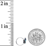 20G 5/16 Blue Gem Rococo Blue Nose Hoop