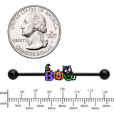 14G Black Boo Party Halloween Industrial Barbell 38mm