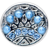 20G 1/4 Blue Gem Geometric Blues Nose Bone