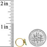 20G 5/16 Clear Black Gem Gold Tone Pretty Peacock Nose Hoop