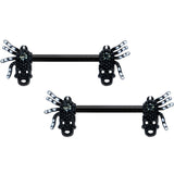 14G 1/2 Clear Gem Black Skull Spider Halloween Nipple Ring Set