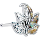 20G 1/4 Autumnal Colors Maple Leaf Nose Bone