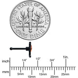 20G 1/4 Black Dancing Skeleton Pumpkin Halloween Nose Bone