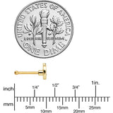 20G 1/4 Gold Tone Pumpkin Black Cat Witch Halloween Nose Bone