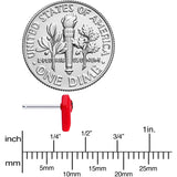 20G 1/4 Black Cross Red Coffin Halloween Nose Bone