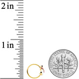 20G 5/16 Gold Tone Waving Snowman Christmas Nose Hoop