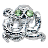 20G 7.5mm Clear Green Gem Sunglasses Octopus L Shape Nose Ring