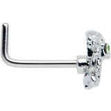 20G 7.5mm Clear Green Gem Sunglasses Octopus L Shape Nose Ring