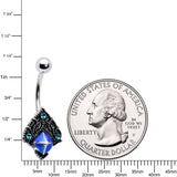 Blue Gem Rococo Blues Elegant Belly Ring