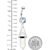 Blue Beryl Stone Stone Hippie Dangle Belly Ring