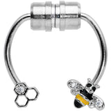 Clear Gem Bee Hive Non Pierced Magnetic Clip On Fake Septum Ring