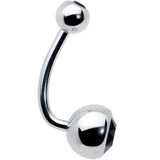 Black Gem J Curve Belly Ring