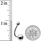 Black Gem J Curve Belly Ring