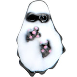 20G 1/4 Black Hipster Ghost Halloween Nose Bone