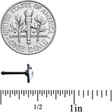 20G 1/4 Black Hipster Ghost Halloween Nose Bone