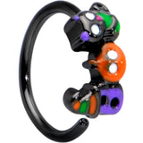 20G 1/4 Black Boo Party Halloween Nose Hoop