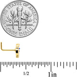 20G 7mm Clear Gem Gold Tone Santa Christmas L Shape Nose Ring