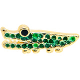 20G 1/4 Black Green Gem Hungry Alligator Nose Bone