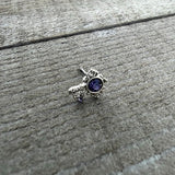 20G 1/4 Purple Gem Unlock My Heart Key Nose Bone