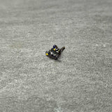 20G 1/4 Witch Flying Cat Halloween Nose Bone