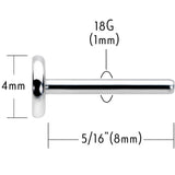18G 5/16 G23 Titanium Threadless Post Only Labret Tragus Nose