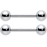 14G 1/2 Simple Classic Barbell Nipple Ring Set