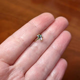 20G 5/16 Clear Gem Gold Tone Iris Flower Nose Hoop