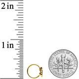 20G 5/16 Gold Tone Pumpkin Black Cat Halloween Nose Hoop