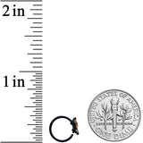 20G 5/16 Black Dancing Skeleton Pumpkin Halloween Nose Hoop