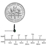 20G 1/4 Green Synthetic Opal Fall Leaf Nose Bone