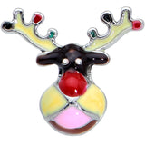 20G 7.5mm Colorful Reindeer Christmas L Shape Nose Ring
