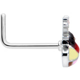 20G 7.5mm Colorful Reindeer Christmas L Shape Nose Ring