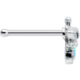 20G 1/4 White Synthetic Opal Insect Nose Bone