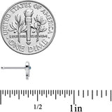 20G 1/4 Textured Blue Dolphin Heart Nose Bone