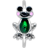 20G 5/16 Dark Green Groovy Frog Nose Hoop