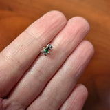 20G 5/16 Dark Green Groovy Frog Nose Hoop