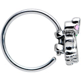 20G 5/16 Light Green Groovy Frog Nose Hoop